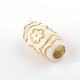 Column with Flower Plating Acrylic Beads PACR-Q102-182A-3