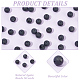 Olycraft 47pcs 8mm perles d'agate noire naturelle brin de pierres précieuses givrées perles en vrac perles de pierre d'énergie pour la fabrication de bijoux G-OC0001-36-4