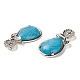 Natural Turquoise Pendants G-A031-02P-10-3