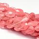 Faceted Cherry Quartz Glass Beads Strands G-K115-62-1