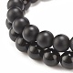 2Pcs 2 Style Synthetic Hematite & Black Stone & Natural Obsidian Stretch Bracelets Set with Cubic Zirconia Skull BJEW-JB08120-04-6