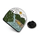 Outdoor Camping Theme with Word Back To Nature Enamel Pin JEWB-D020-02A-3
