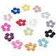 PandaHall 105Pcs ABS Plastic Rose Flower Flatback Bead Cabochons 17.5mm Random Mixed Colors Undrilled Floral Decor Charms for Phone Case Scrapbooking Jewelry Making OACR-PH0001-24-9