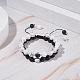 Ensemble de bracelets de perles tressées en howlite naturelle et en verre 2pcs 2 styles BJEW-TA00073-2