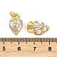 Латунные микропаве прозрачные подвески с фианитом KK-S526-64G-3