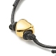 Bracelet cordon réglable perles coeur pour femme BJEW-JB07192-4