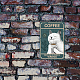 CREATCABIN Coffee Cat Tin Sign Vintage Because Murder Is Wrong Metal Tin Sign Retro Poster for Home Kitchen Bathroom Wall Art Decor 8 x 12 Inch AJEW-WH0157-298-5