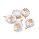 Colgantes naturales de perlas cultivadas de agua dulce PEAR-L027-55B-1