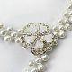 Белые пластиковые цепочки для живота с имитацией жемчуга WG08E5B-01-5