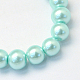 Baking Painted Pearlized Glass Pearl Round Bead Strands HY-Q003-4mm-45-2