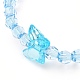 Bracelets enfants perles acryliques transparentes BJEW-JB05537-4
