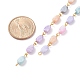 Chaînes de perles de verre craquelées AJEW-JB01107-4