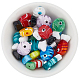 20pcs 2 Arten handgemachte Bunte Malerei-Perlen&nbsp;LAMP-PA0001-33-7