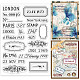 GLOBLELAND Past Date Clear Stamps Zip Code City Silicone Clear Stamp Seals for Cards Making DIY Scrapbooking Photo Journal Album Decoration DIY-WH0167-57-0036-1