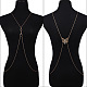 18k de oro plateado collar de cadena cuerpo de aleación para las mujeres atractivas NJEW-N0053-007-5