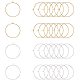 PandaHall Elite 100 pcs Golden/Silver 25mm Brass Round Hoop Earrings Wire Hoops Wine Glass Charm Rings Beading Hoop for DIY Craft Making Party Favors KK-PH0001-08-1