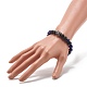 Pierre mélangée naturelle et perles rondes de roche de lave naturelle bracelet extensible de puissance d'énergie pour fille femmes BJEW-JB07041-5