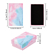 BENECREAT 12 Pack Colorful Marble Cardboard Jewelry Gift Boxes 8.1x5.2x2.7cm Square Kraft Ring Earring Box for Valentine's Day CBOX-BC0001-32B-2