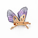 Broche de resina de mariposa brillante JEWB-N007-020-FF-4