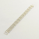 Silver Color Plated Brass Rhinestone Chain Links connectors for Hair Findings and Bikini RB-R029-10-3