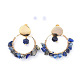 Brass Dangle Stud Earrings EJEW-JE04163-2