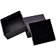 Benecreat 12 упаковка 10x10x3.5 см черные серьги коробки для ожерелья квадратная черная картонная коробка для украшений маленькая подарочная коробка с бархатным наполнением для вечеринки CBOX-BC0001-15B-6