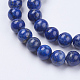 Lapislázuli natural (pegamento de color relleno) cordones de perlas G-K269-01-8mm-3