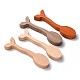 4 cuchara tallada en madera sin terminar de colores. DIY-E026-01-3