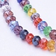 Mixed Electroplate Glass Faceted Rondelle Bead Strands X-EGLA-J047-4x3mm-46