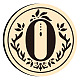 Timbri pandahall ceralacca testa numero 0 AJEW-WH0130-880-3