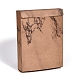 折りたたみクリエイティブクラフト紙箱  紙ギフトボックス  クリアウィンドウ付き  大理石のテクスチャ模様を持つ長方形  バリーウッド  17.7x13.5x3.7cm CON-G007-05B-04-4