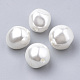 環境に優しいプラスチック模造真珠ビーズ  高い光沢  グレードA  混合図形  ホワイト  12x11~12x11~12mm  穴：1.4mm MACR-T013-15-1