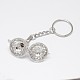 Mixed Styles Brass Hollow Ball Cage Pendant Keychain KEYC-E012-18M-3