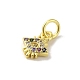 Латунные микро проложить кубического циркония подвески KK-M283-19D-02-2