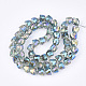 Perles en verre galvanisée X-EGLA-T016-01-B02-2