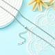 304 Stainless Steel Box Chain Necklace for Men Women NJEW-YW0001-16-5