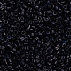 ガラスシリンダービーズ  シードビーズ  焼き付け塗料  丸い穴  ブラック  1.5~2x1~2mm  穴：0.8mm  約45000個/袋  約1ポンド/バッグ SEED-S047-A-016-3