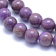 Fili di perle di pietra mica naturale di lepidolite / viola G-L552H-09C-2