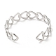 304 bracelet manchette ouvert coeur en acier inoxydable pour femme BJEW-L682-001P-2