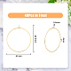 Dicosmetic 40 pz risultati orecchini a cerchio in ottone KK-DC0001-11-2