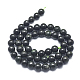 Natura myanmar schwarze jade perlen stränge G-D0001-06-8mm-2