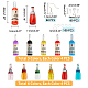 Chgcraft diy 22 pares de kits de fabricación de pendientes con forma de botella de bebida DIY-CA0001-53S-2