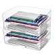 Boîte de rangement de bureau en plastique transparent&nbsp;AJEW-WH0455-281-1