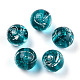Perles vernissées de feuille en argent manuelles LAMP-N029-019-A03-2