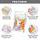 SUPERFINDINGS about 150pcs Holographic Mylar Bags 10x7cm Rectangle Zip Lock Plastic Laser Clear Bags Resealable Bags for Candy Cookies Party Food Storage OPP-FH0001-01-4