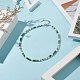 Natural Moss Agate & Pearl & Crystal Rhinestone Beaded Necklace for Women NJEW-JN04209-04-2