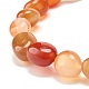 Dyed Natural Carnelian(Dyed) Nuggets Beads Stretch Bracelet BJEW-JB07145-01-5