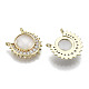 Brass Micro Pave Cubic Zirconia Charms KK-N232-91-NF-2