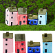 Resin Tiny House Decorations Set DJEW-WH0066-01-4