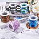 SUPERFINDINGS 5 Rolls 5 Colors Segment Dyed Nylon Thread Cord NWIR-FH0001-04A-4